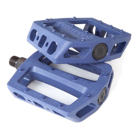 Fit Mac PC 9/16" (Blue) Nylon BMX Bicycle Platform Pedals - Picture 1 of 4